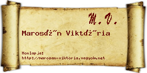 Marosán Viktória névjegykártya