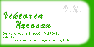 viktoria marosan business card